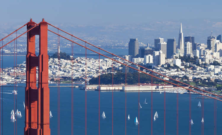 San Francisco North Bay Skyline Aerial