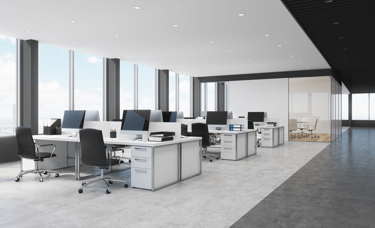 Empty modern office clean